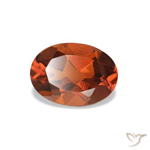 Citrine orange naturelle coupe ovale, 0,72 ct, VVS-VS