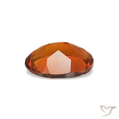 Citrine orange naturelle coupe ovale, 0,64 ct, VVS-VS