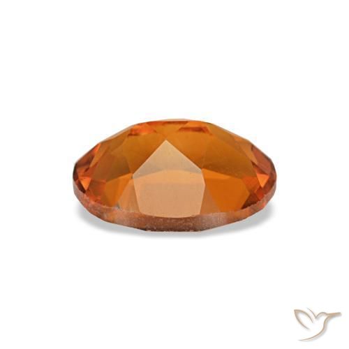 Citrine orange naturelle coupe ovale, 0,72 ct, VVS-VS