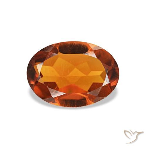 Citrine orange naturelle coupe ovale, 0,73 ct, VVS-VS