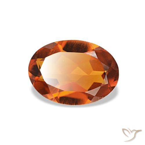 Citrine orange naturelle coupe ovale, 0,73 ct, VVS-VS