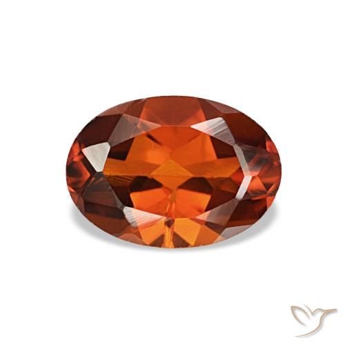 Citrine orange naturelle coupe ovale, 0,73 ct, VVS-VS