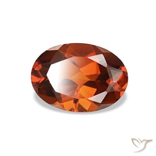 Citrine orange naturelle coupe ovale, 0,73 ct, VVS-VS
