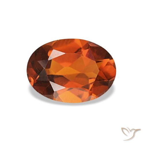 Citrine orange naturelle coupe ovale, 0,69 ct, VVS-VS