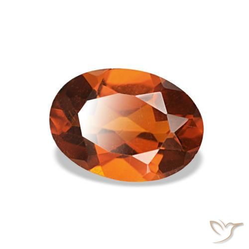Citrine orange naturelle coupe ovale, 0,69 ct, VVS-VS