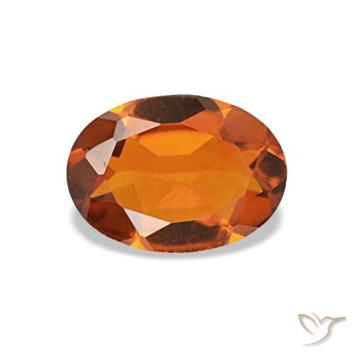 Citrine orange de 0,66 ct, ovale, VVS-VS