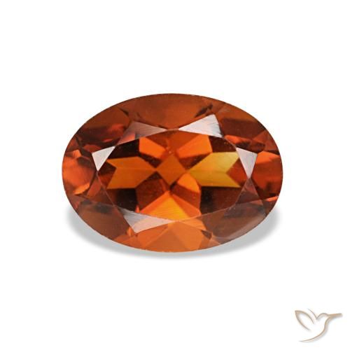 Citrine orange naturelle coupe ovale, 0,83 ct, VVS-VS