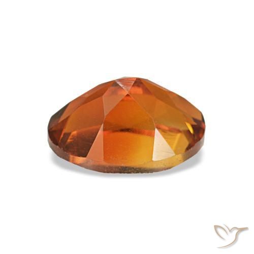 Citrine orange naturelle coupe ovale, 0,83 ct, VVS-VS