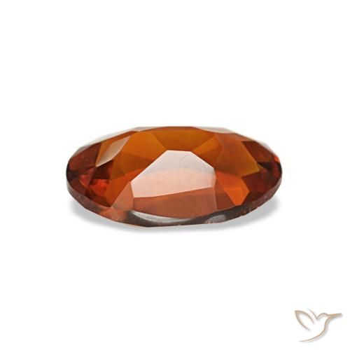 Citrine orange naturelle coupe ovale, 0,58 ct, VVS-VS