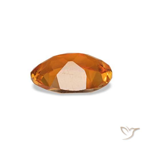 Citrine orange naturelle coupe ovale, 0,60 ct, VVS-VS