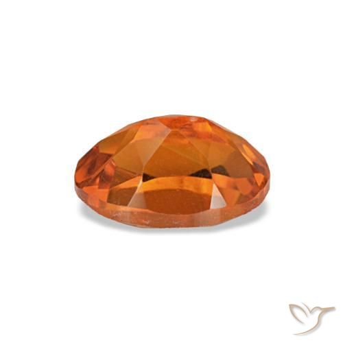 Citrine orange naturelle coupe ovale, 0,80 ct, VVS-VS