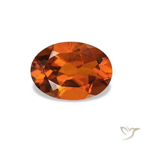 Citrine orange naturelle coupe ovale, 0,74 ct, VVS-VS