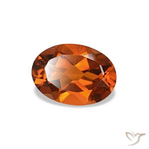 Citrine orange naturelle coupe ovale, 0,74 ct, VVS-VS