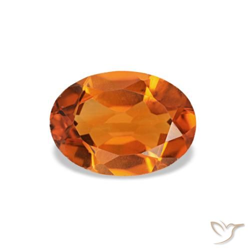 Citrine orange de 0,70 ct, ovale, VVS-VS
