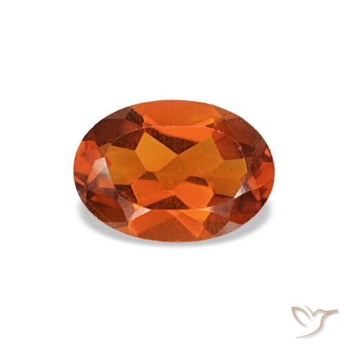 Citrine orange naturelle coupe ovale, 0,60 ct, VVS-VS