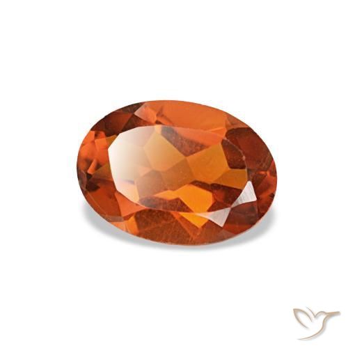 Citrine orange naturelle coupe ovale, 0,60 ct, VVS-VS