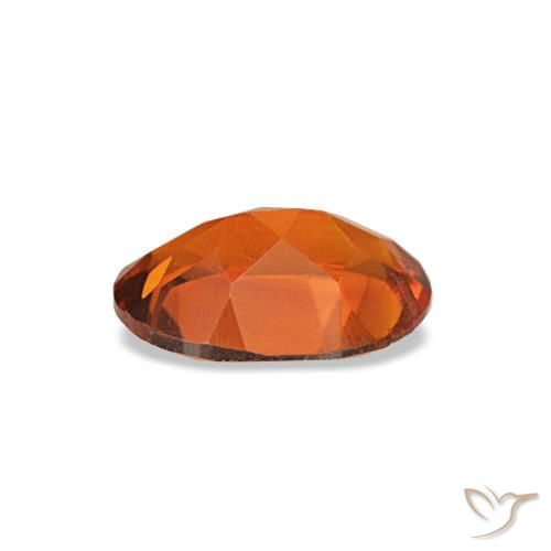 Citrine orange naturelle coupe ovale, 0,60 ct, VVS-VS