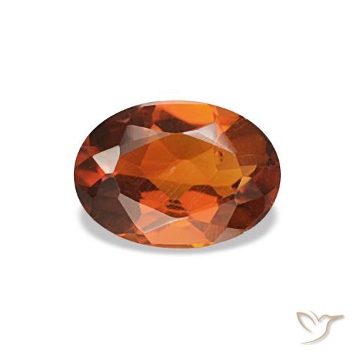 Citrine orange naturelle coupe ovale, 0,72 ct, VS-SI
