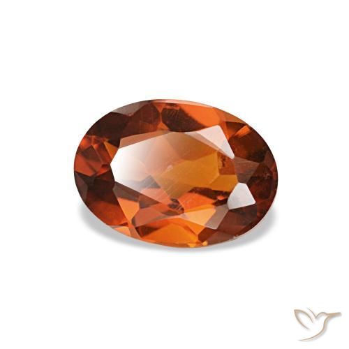 Citrine orange naturelle coupe ovale, 0,72 ct, VS-SI