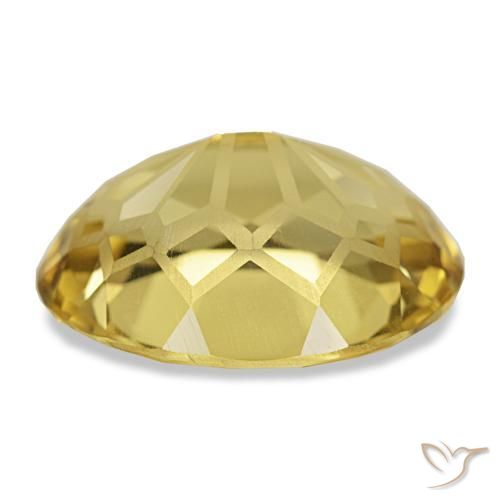 Citrine jaune naturelle coupe ovale, 5,90 ct, VVS