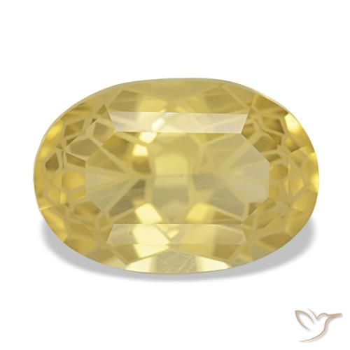 Citrine jaune de 3,66 ct, ovale, VVS