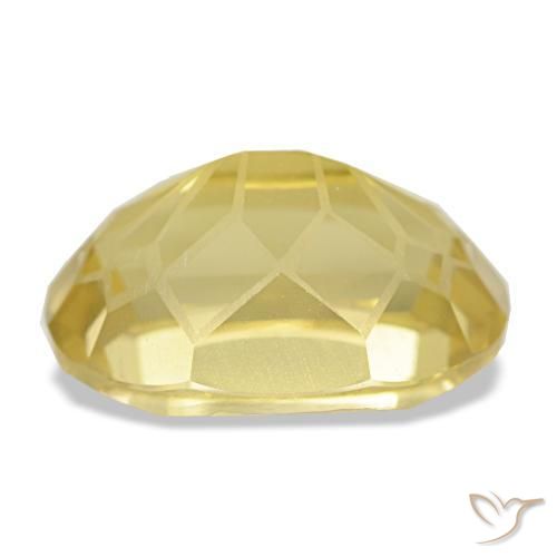 Citrine jaune naturelle coupe ovale, 3,66 ct, VVS