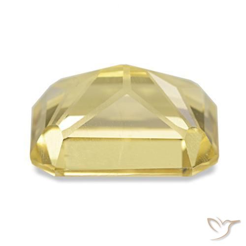 Citrine jaune naturelle taille émeraude, 3,56 ct, VVS