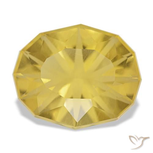 Citrine jaune de 8,26 ct, ovale, VVS