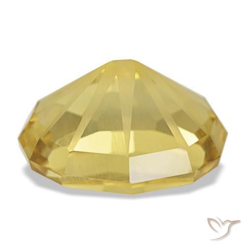 Citrine jaune naturelle coupe ovale, 8,26 ct, VVS