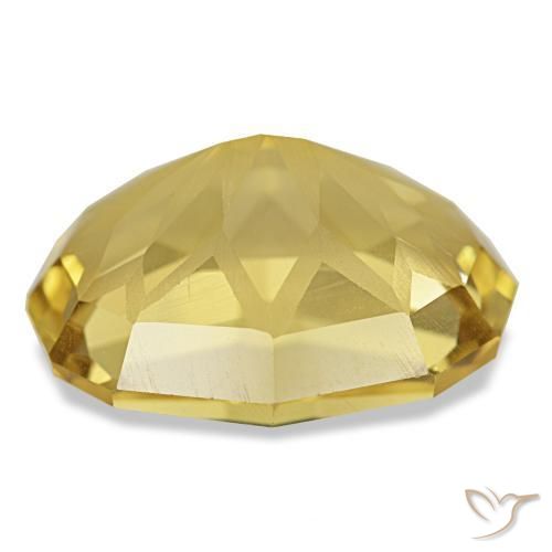 Citrine jaune naturelle coupe ovale, 9,03 ct, VVS