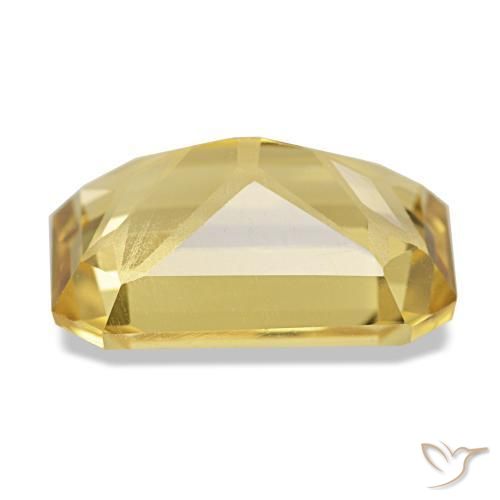 Citrine jaune naturelle taille émeraude, 3,50 ct, VVS