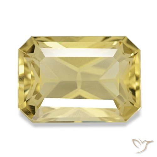 Citrine jaune de 5,62 ct, taille émeraude, VVS