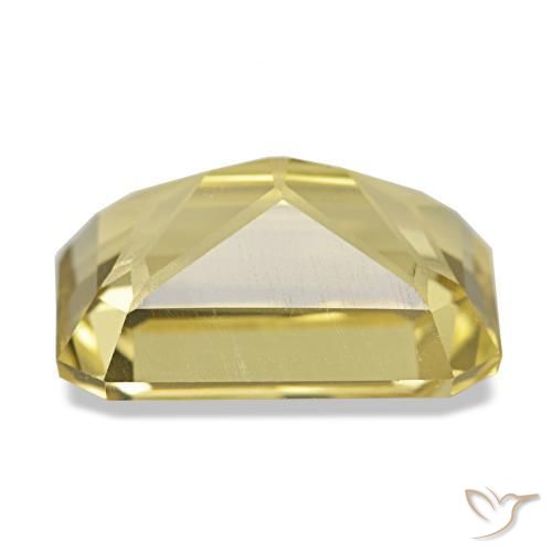 Citrine jaune naturelle taille émeraude, 5,62 ct, VVS