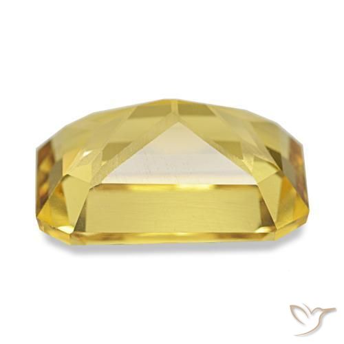 Citrine jaune naturelle taille émeraude, 4,59 ct, VS