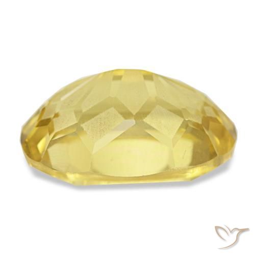 Citrine jaune naturelle coupe ovale, 5,40 ct, VVS