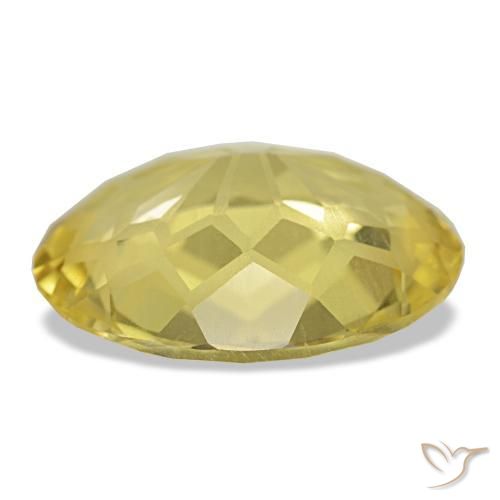 Citrine jaune naturelle coupe ovale, 4,66 ct, VVS