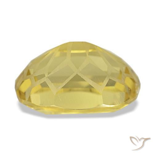 Citrine jaune naturelle coupe ovale, 5,48 ct, VVS