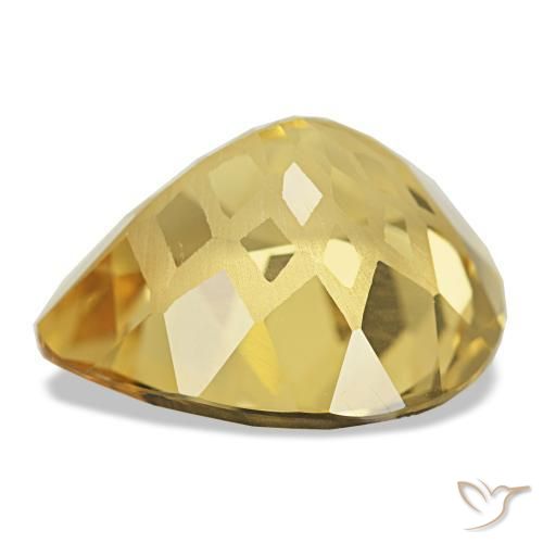 Citrine jaune naturelle en forme de poire, 11,59 ct, VVS-VS