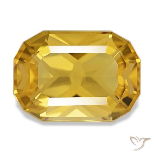 Citrine doré de 10,70 ct, coussin, VS