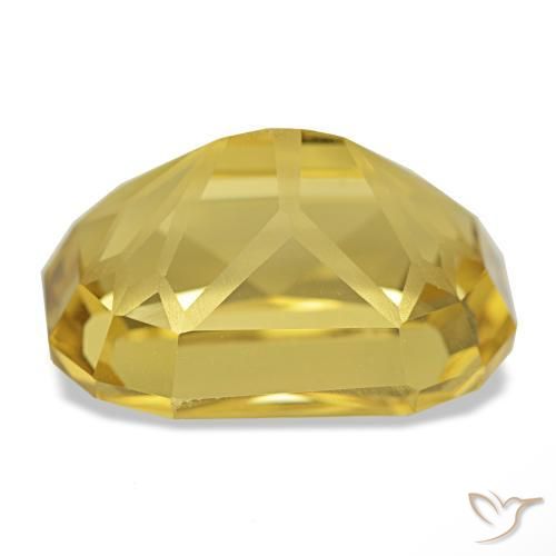 Citrine jaune naturelle coupe coussin, 12,35 ct, VVS-VS
