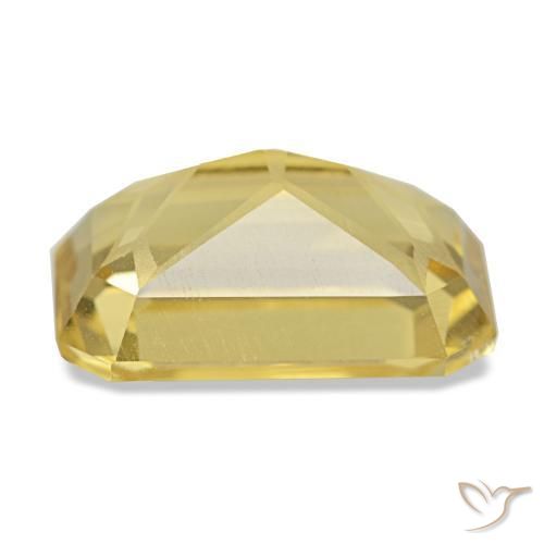 Citrine jaune naturelle taille émeraude, 3,88 ct, VVS-VS