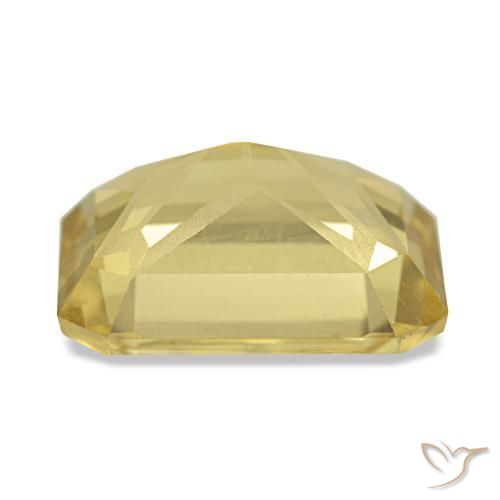 Citrine jaune naturelle taille émeraude, 4,19 ct, VVS-VS