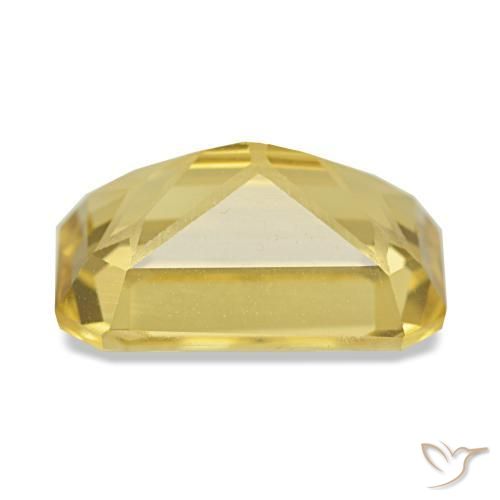 Citrine jaune naturelle taille émeraude, 3,72 ct, VVS-VS