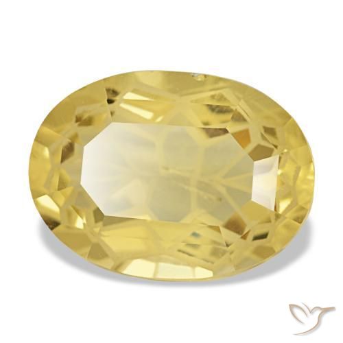 Citrine jaune naturelle coupe ovale, 4,83 ct, VS