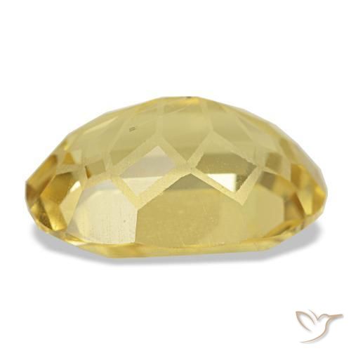 Citrine jaune naturelle coupe ovale, 4,83 ct, VS