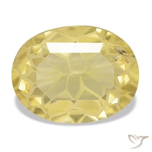 Citrine jaune naturelle coupe ovale, 4,55 ct, VS-SI