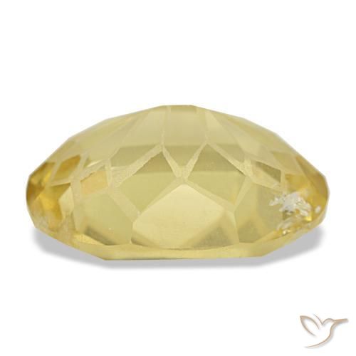 Citrine jaune naturelle coupe ovale, 4,55 ct, VS-SI