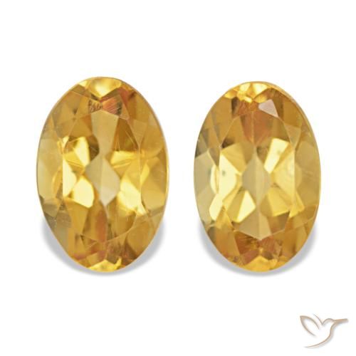 Citrine doré de 0,81 ct, ovale, VS