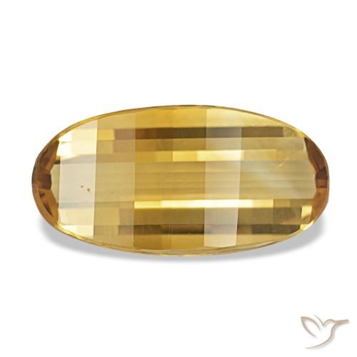 Citrine doré naturelle coupe ovale, 2,18 ct, VVS