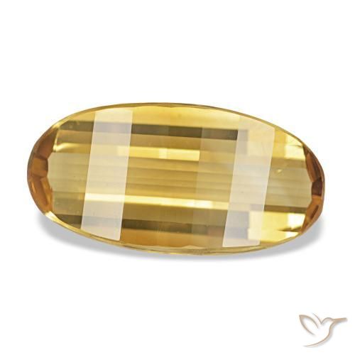 Citrine doré naturelle coupe ovale, 2,18 ct, VVS
